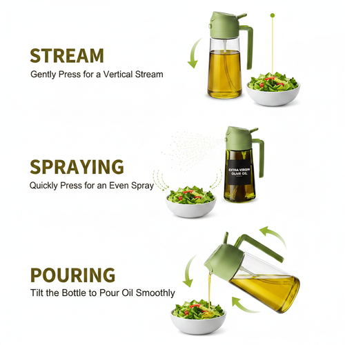 3 usage modes - stream, spray and pour